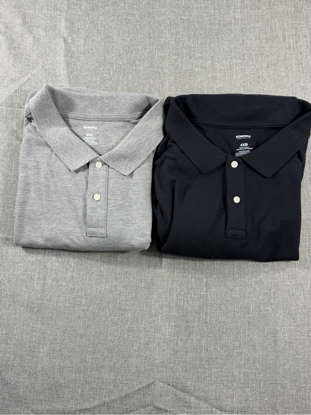 Sonoma Men's Polo Set in Light Gray and Black